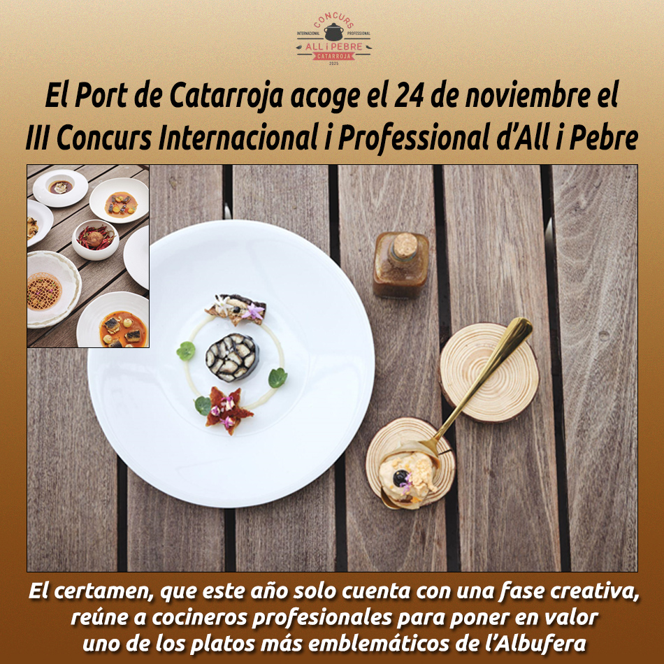 El Port de Catarroja acoge el 24 de noviembre el III Concurs Internacional i Professional d’All i Pebre
